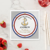 Personalisiertes Party für das Militärruhestand Serviette (Beispiel)