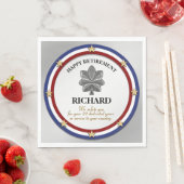 Personalisiertes Party für das Militärruhestand Serviette (Beispiel)