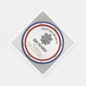 Personalisiertes Party für das Militärruhestand Serviette (Ecke)