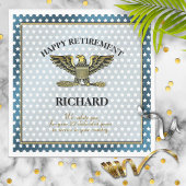 Personalisiertes Party für das Militärruhestand Serviette