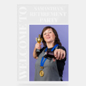 Personalisiertes Party für die Foto-Altersversorgu Acrylschild (Vorderseite)