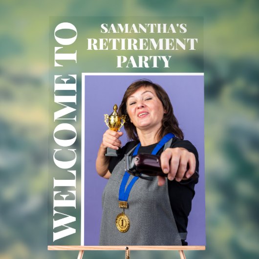 Personalisiertes Party für die Foto-Altersversorgu Acrylschild (Neutral)