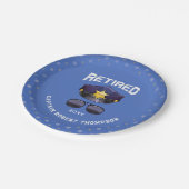 Personalisiertes Party für die Kontrolle der Luftp Pappteller (Schrägansicht)