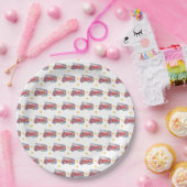 Personalisiertes Party für LKW mit rotem Feuer Pappteller (Party)