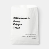 Personalisiertes Party für Schwarz-weiße Altersvor Geschenktütchen (Vorderseite)