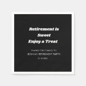 Personalisiertes Party für Schwarz-weiße Altersvor Serviette (Vorderseite)