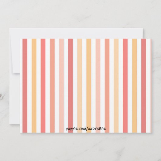 Personalisiertes Party Igel und Cupcake Einladung (Rückseite)