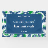 Personalisiertes Party mit blauer und grüner Gefär Banner (Horizontal)