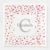 Personalisiertes Party Napkins - Herz Mit Monogram Serviette (Vorderseite)