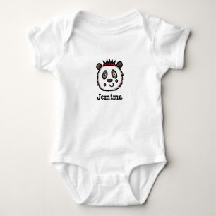 Personalisiertes Party Panda mit einem Party-Hut Baby Strampler