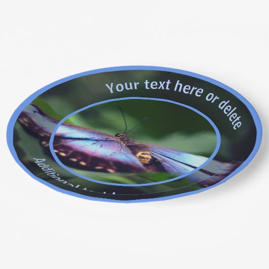 Personalisiertes Party Pappteller (Schrägansicht)