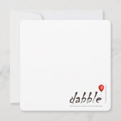 Personalisiertes Party/Ruhepause Einladungen (Rückseite)