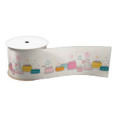 Personalisiertes Party-Taschentuch – Doodle-Cakes Satinband (Spule)