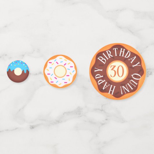 Personalisiertes Party von Donut Konfetti (Rückseiten)