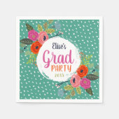 Personalisiertes Party von hellblümter Haut Serviette (Vorderseite)