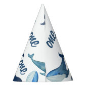 Personalisiertes Party zum Thema Blauer Whale Ozea Partyhütchen (Rückseite)