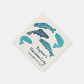 Personalisiertes Party zur Rettung von Forellen Serviette (Ecke)