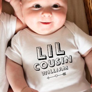 Personalisiertes passendes kleines Cousin/ Cousine Baby Strampler