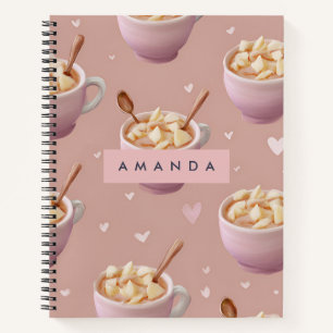 Personalisiertes Pastel Apple Zimtmuster Notizblock