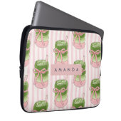 Personalisiertes Pastel Matcha Cups-Muster Laptopschutzhülle (Vorne Rechts)