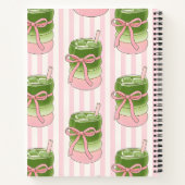 Personalisiertes Pastel Matcha Cups-Muster Notizblock (Rückseite)