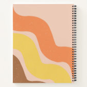 Personalisiertes Pastel Retro Stripe SpiralNoteboo Notizblock (Rückseite)