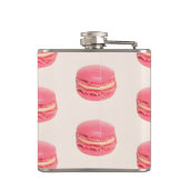 Personalisiertes Pastell Chic Pink Macaron Muster Flachmann (Rückseite)