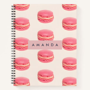 Personalisiertes Pastell Chic Pink Macaron Muster Notizblock