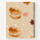 Personalisiertes Pastell Cream Puff Pstry Pattern Notizblock (Rückseite)