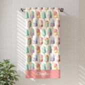 Personalisiertes Pastell-Eiscreme Badehandtuch
