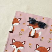 Personalisiertes Pastell-Fuchs-Kinderzimmer Strandtuch (Beispiel)