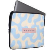 Personalisiertes Pastell Hellblau Abstrakt Camoufl Laptopschutzhülle (Vorne Rechts)