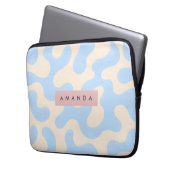Personalisiertes Pastell Hellblau Abstrakt Camoufl Laptopschutzhülle (Vorderseite Links)