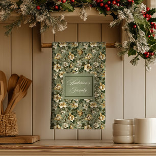 Personalisiertes Pastell-Laub-Shabby-Chic-Tuch  Geschirrtuch