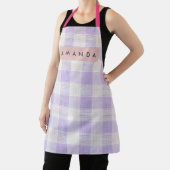 Personalisiertes Pastell-Lavendel-Gingham-Karo Schürze (InSitu)