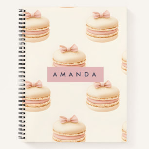 Personalisiertes Pastell-Macaron-Coquette-Muster Notizblock