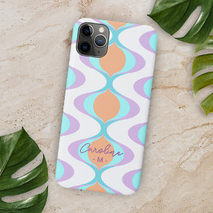 Personalisiertes Pastell-Midcentury-Wellen-Kunstmu iPhone 16 Pro Max Hülle