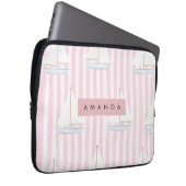 Personalisiertes Pastell-Niedlich-Bootmuster Laptopschutzhülle (Vorne Rechts)