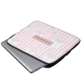 Personalisiertes Pastell-Niedlich-Bootmuster Laptopschutzhülle (Vorne Knopf)