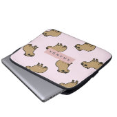 Personalisiertes Pastell-Niedliches Hundmuster Laptopschutzhülle (Vorne Knopf)
