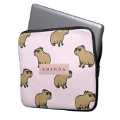 Personalisiertes Pastell-Niedliches Hundmuster Laptopschutzhülle (Vorderseite Links)