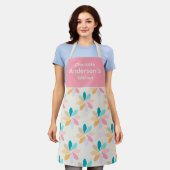 Personalisiertes Pastell-Pinwheel-Muster Schürze (Getragen)