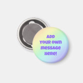Personalisiertes Pastell-Rainbow-Magnet Magnet (Vorderseite/Rückseite)