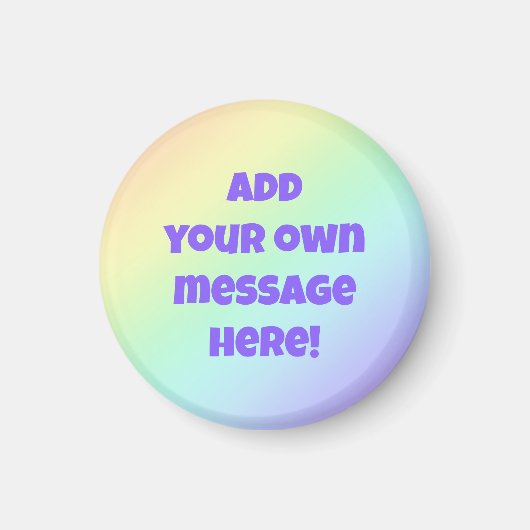 Personalisiertes Pastell-Rainbow-Magnet Magnet (Vorne)