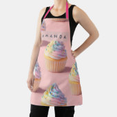 Personalisiertes Pastell-Regenbogen-Cupcake-Muster Schürze (InSitu)