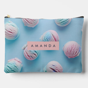 Personalisiertes Pastell-Regenbogen-Eiscreme Zubehörtasche