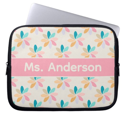 Personalisiertes Pastell-Windrad Laptopschutzhülle (Vorderseite)
