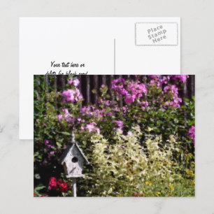 Personalisiertes Pastellbild Blumen Garten Postkarte