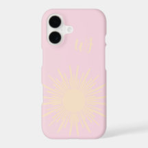 Personalisiertes Pastellgelbes Sonne iPhone-Case