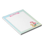 Personalisiertes Pastellmagazin mit rosa Haaren Notizblock (angewinkelt)